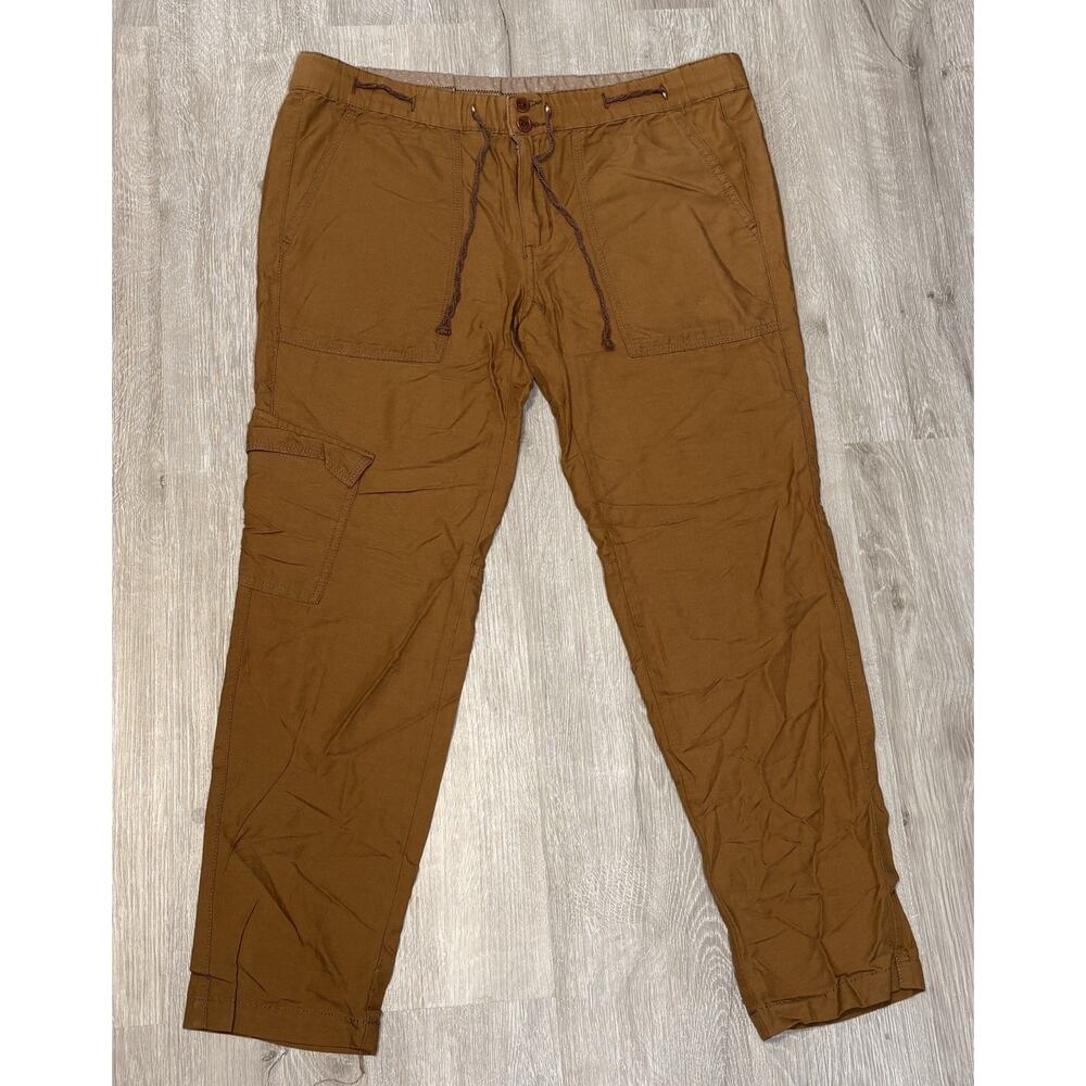 Hei Hei Anthropologie Women's Rope Waist Tie Cargo Pants Sz 4 Brown